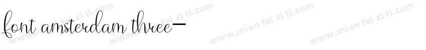 font amsterdam three字体转换